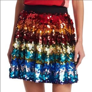 Alice + Olivia Beatles Blaise Sequin Skirt NWT